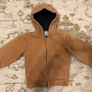 Boy’s Carhartt Tan Flannel Quilted Jacket